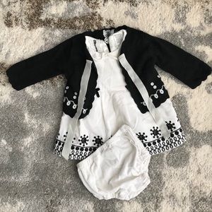 Guess girl holiday Christmas dress with cardigan